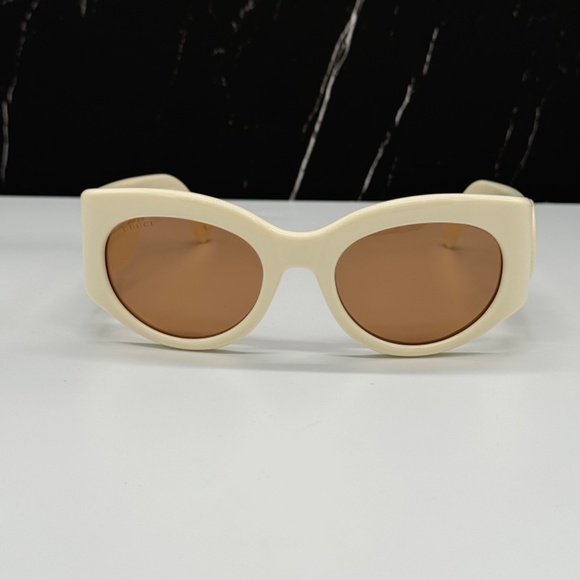 NEW GUCCI GG1544 004 WOMEN SUNGLASSES GUCCI GG 1544S 004 WHITE BROWN EYEWEAR